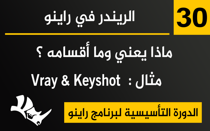 الريندر في برنامج راينو Render