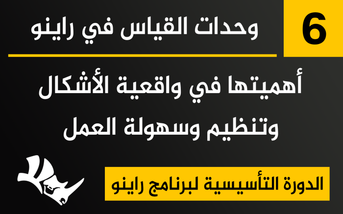 وحدات القياس في راينو أهميتها في واقعية الأشكال